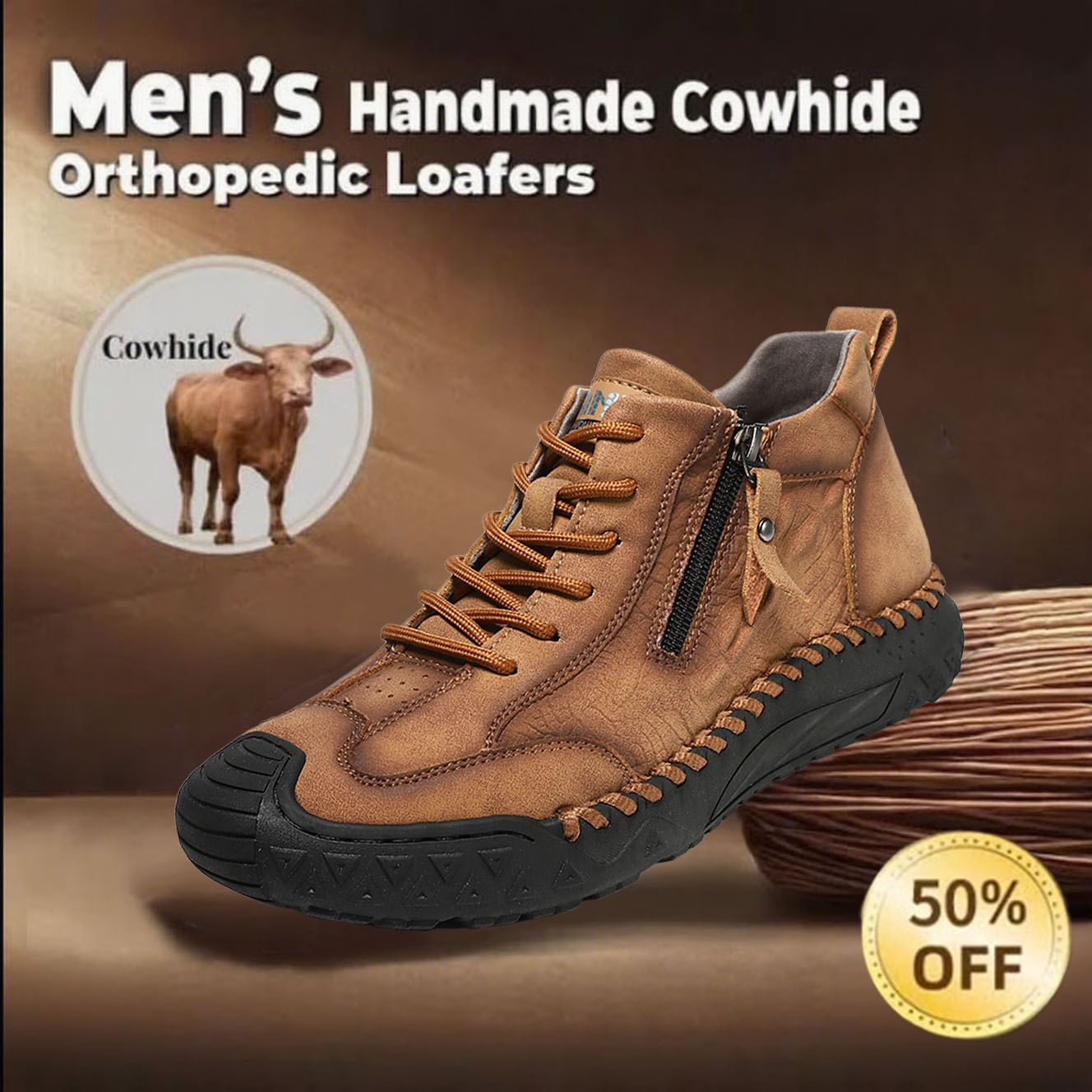 ⏰Limited Time Deal – 60% Off! Men's Casual Walking on Shoes for Bunions