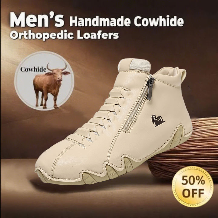 Last Day 70% OFF Casual leather arch support non-slip wear-resistant high-top loafers