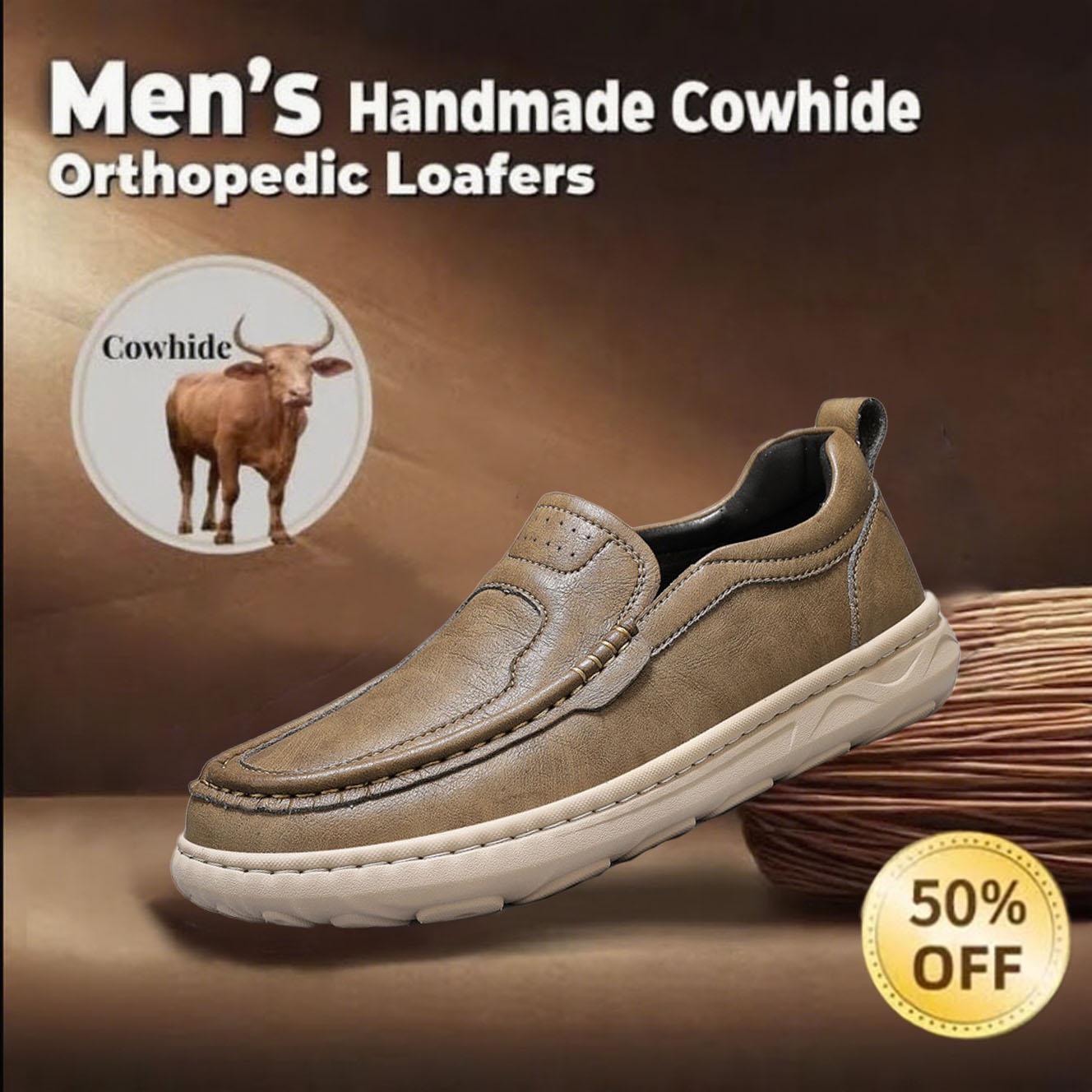 ⏱️ Today 60% off -Newest Men's Orthopedic Leather Loafers