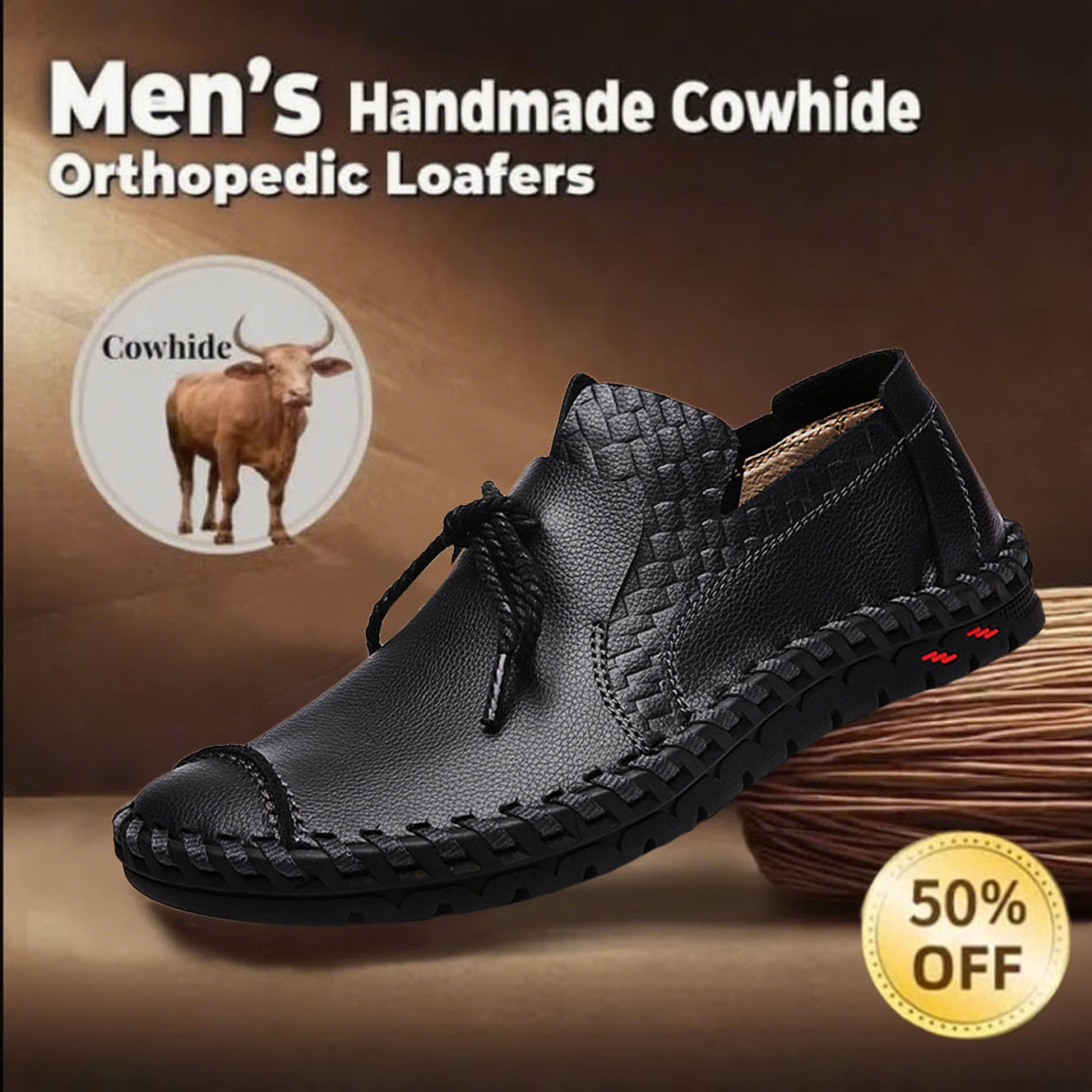 ⏱️50% off - 2025 Newest Men's Orthopedic Leather Loafers