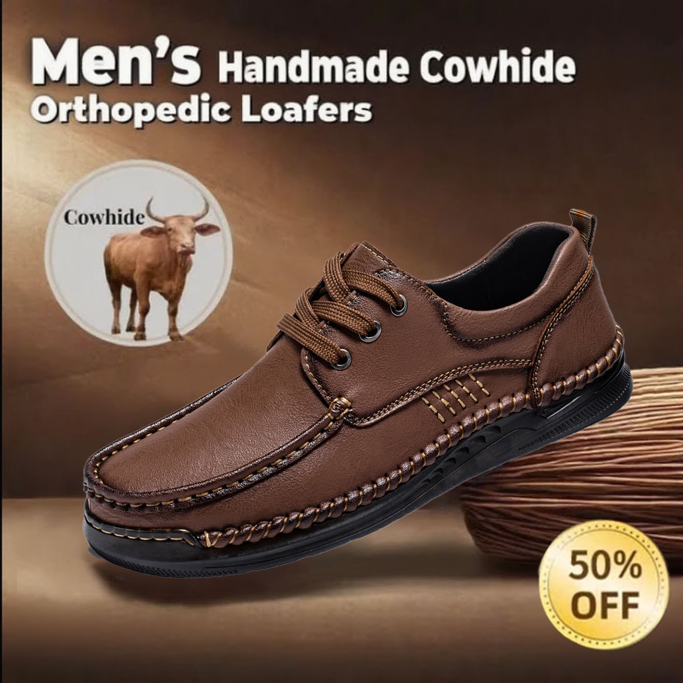 ⏰Last day 70% OFF🔥Casual leather arch support non-slip wear-resistant loafers