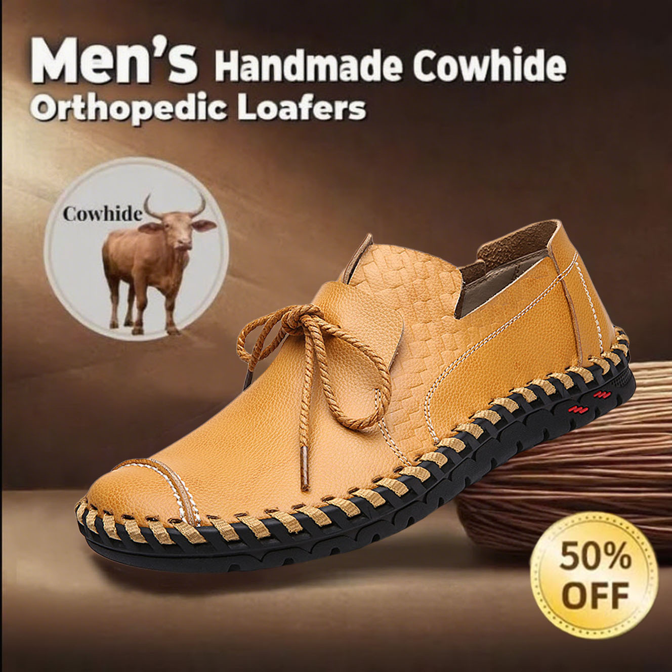 ⏱️50% off - 2025 Newest Men's Orthopedic Leather Loafers