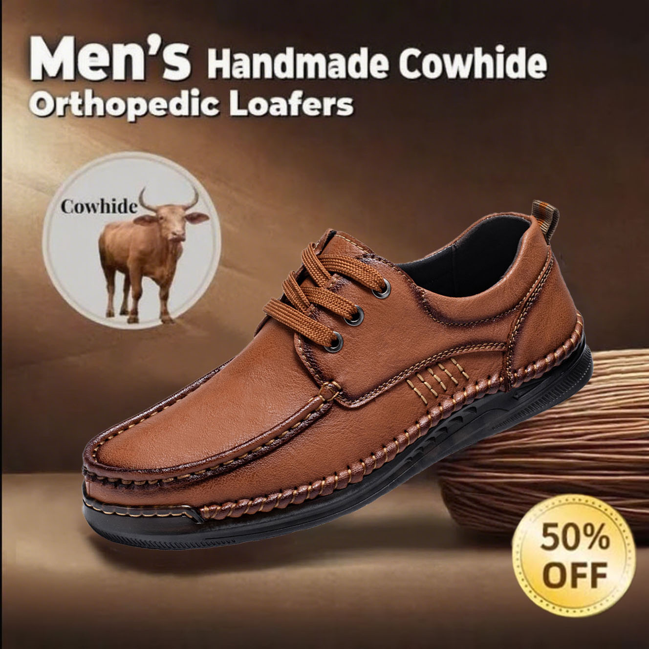 ⏰Last day 70% OFF🔥Casual leather arch support non-slip wear-resistant loafers