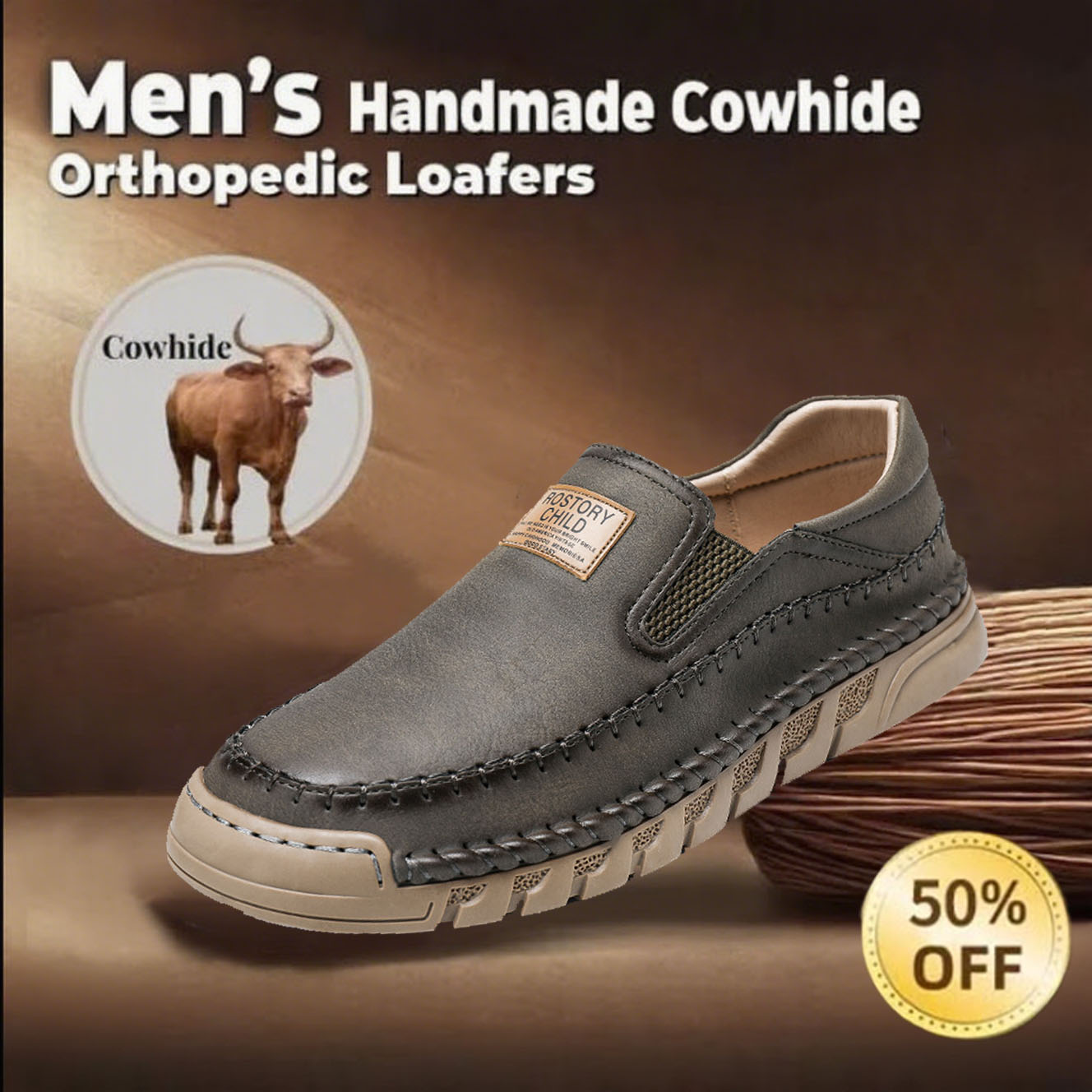 ⏰Limited Time Deal – 70% Off! Men's Casual Walking on Shoes for Bunions