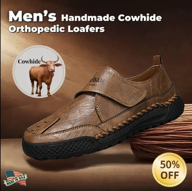 ⏰ 50% off - 2025 Newest Men's Orthopedic Leather Hiking Shoes