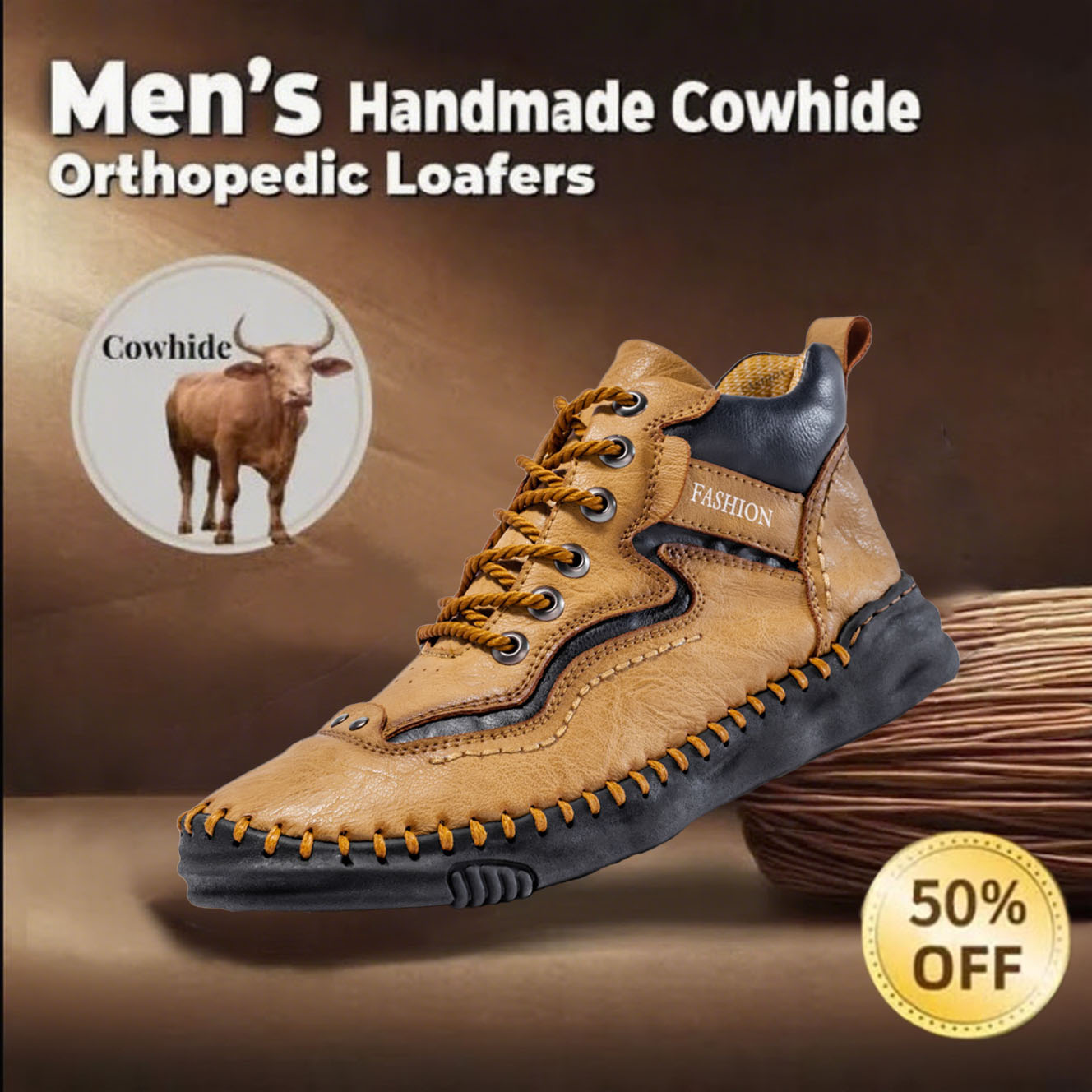 ⏰Limited Time Deal – 70% Off! Men's Casual Walking on Shoes for Bunions