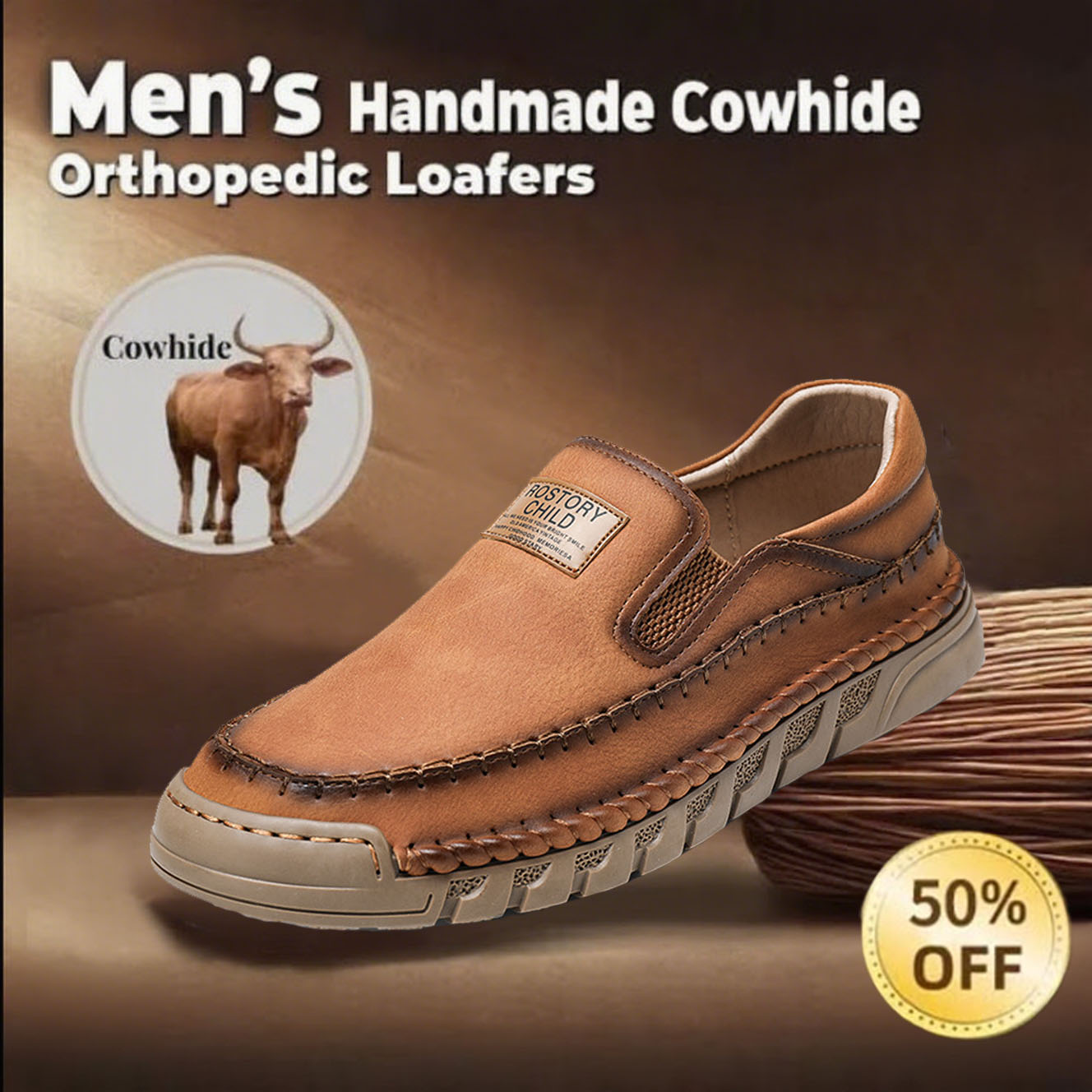 ⏰Limited Time Deal – 70% Off! Men's Casual Walking on Shoes for Bunions