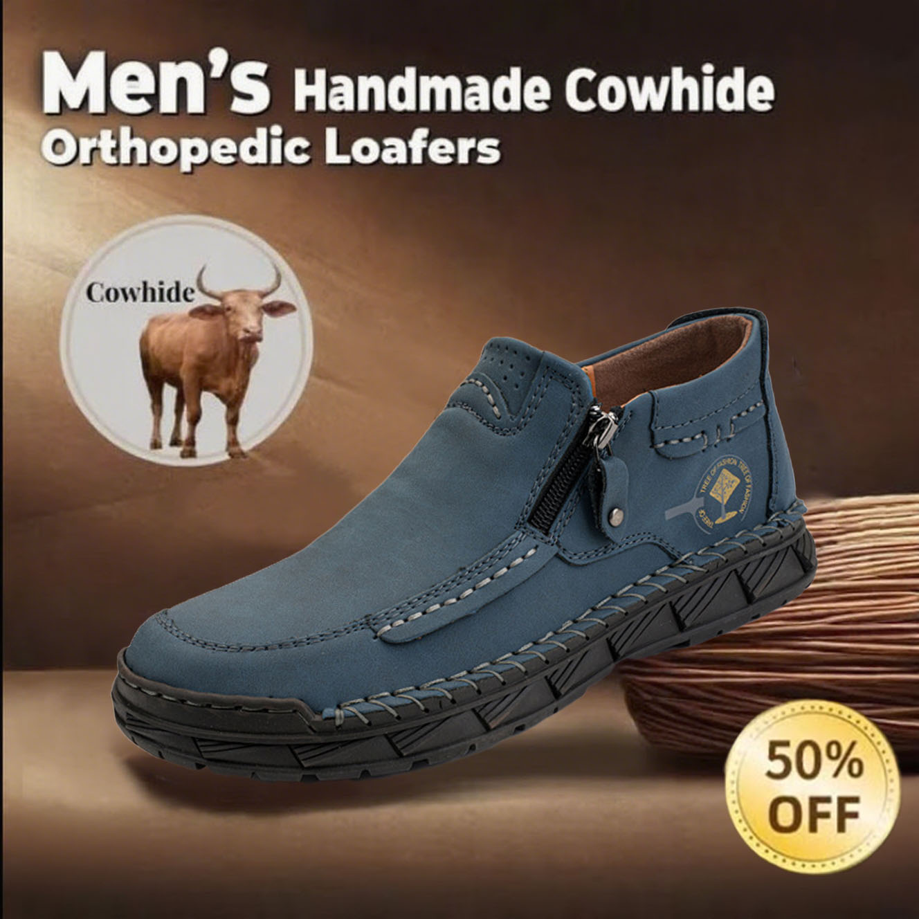 ⏱️ This Week 60% off -Newest Men's Orthopedic Leather Loafers