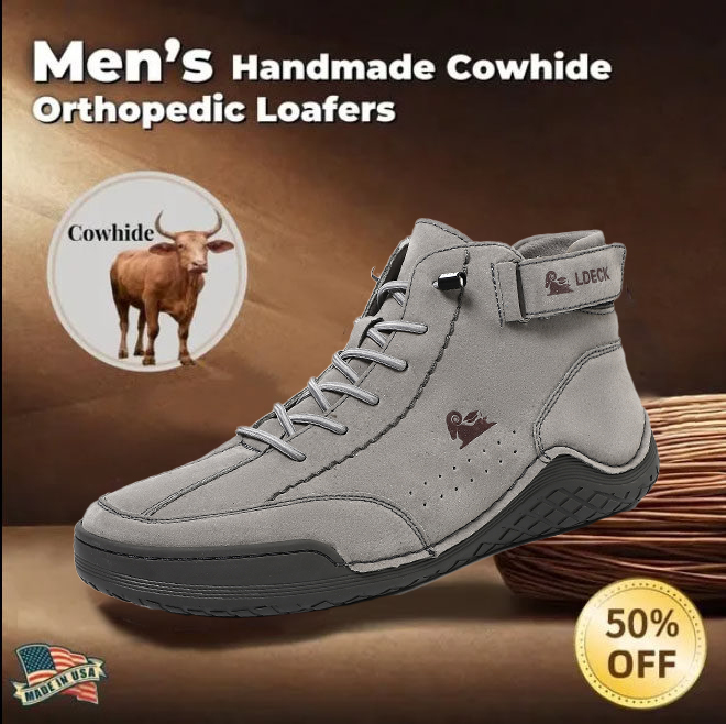 ⏰ 50% off - 2025 Newest Men's Orthopedic Leather Hiking Shoes