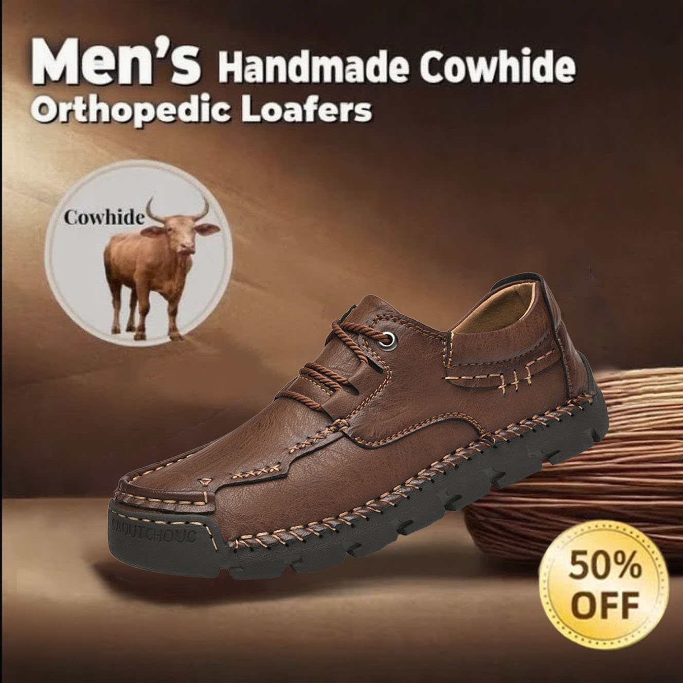 ⏱️ This Week 50% off -Newest Men's Orthopedic Leather Loafers