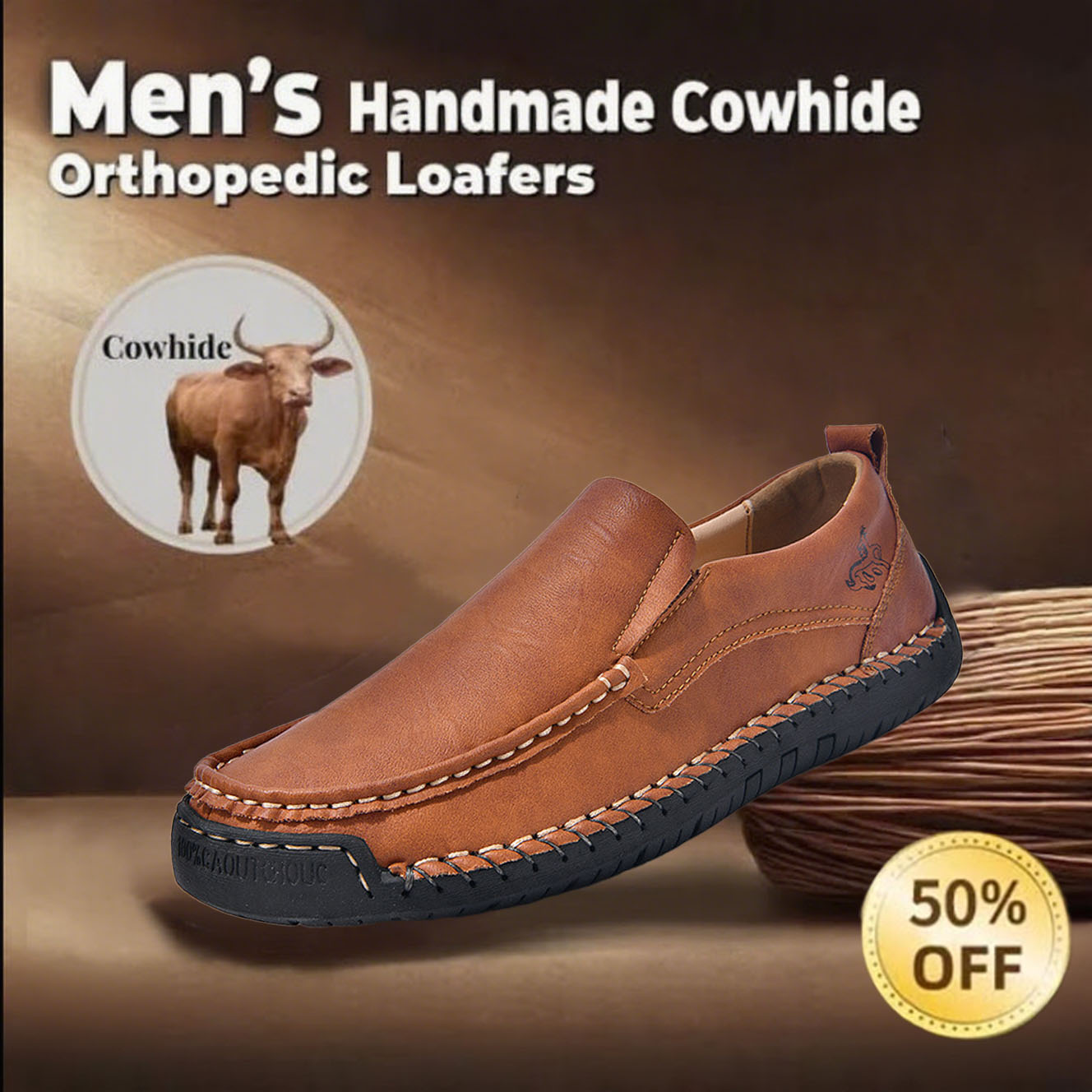 ⏱️ Today 60% off -Newest Men's Orthopedic Leather Loafers