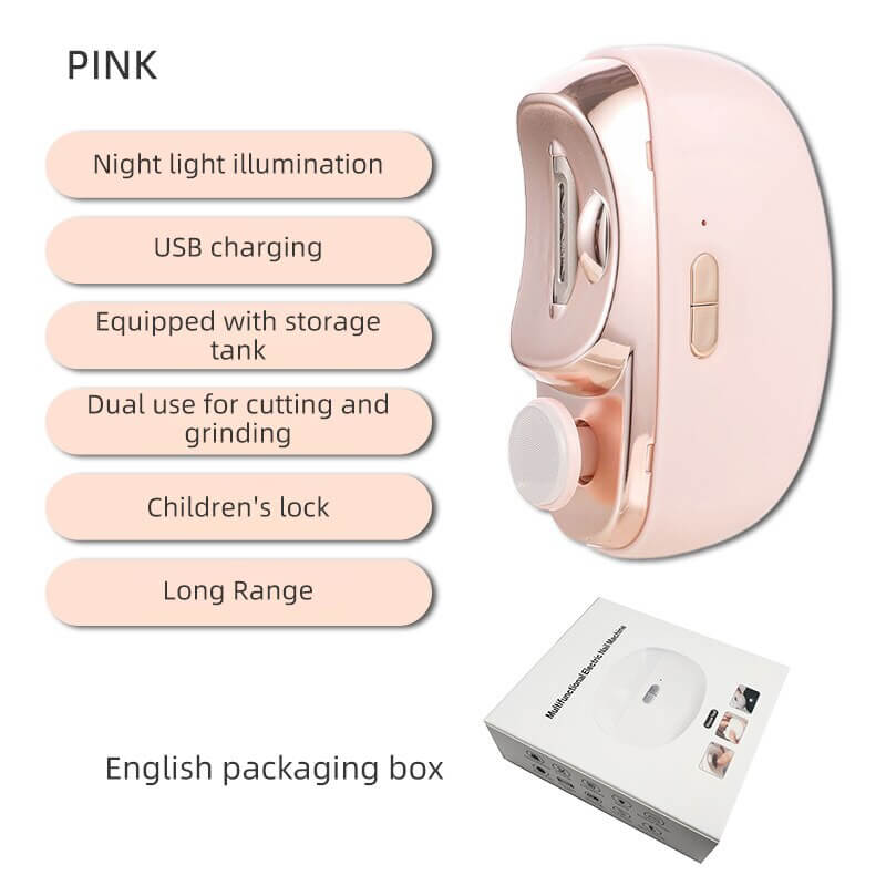 3-in-1 Automatic Electric Nail Clipper with Polishing