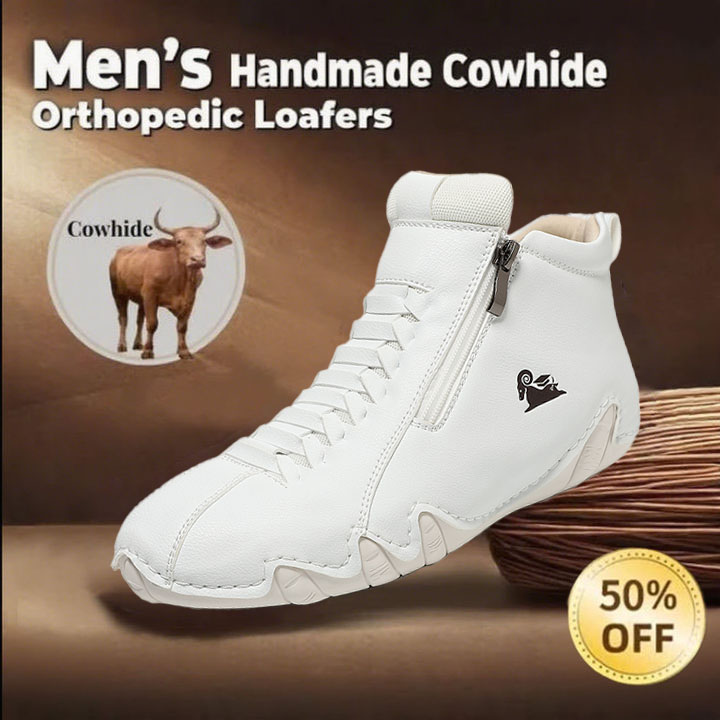 Last Day 70% OFF Casual leather arch support non-slip wear-resistant high-top loafers