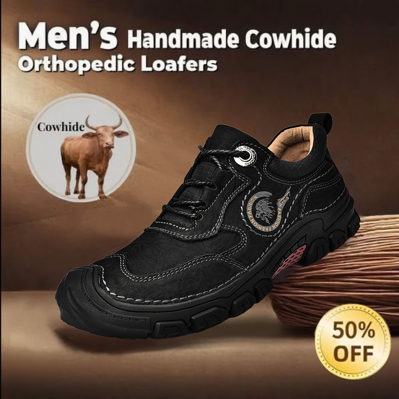 🔥Today 70% OFF🔥Men's Arch Support & Breathable and Light & Non-Slip Shoes - Proven Plantar Fasciitis, Foot and Heel Pain Relief