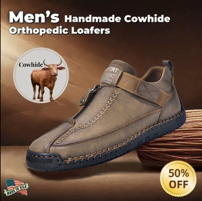 50% off - 2025 Newest Men's Orthopedic Leather Hiking Shoes