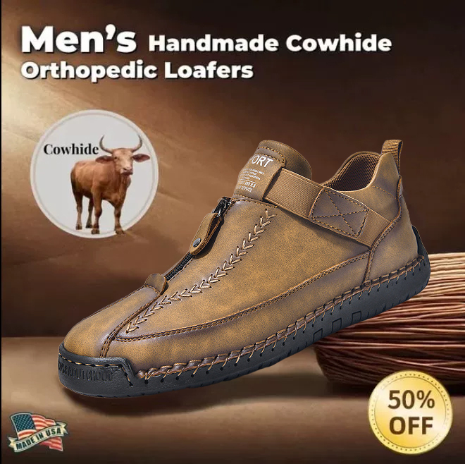 50% off - 2025 Newest Men's Orthopedic Leather Hiking Shoes