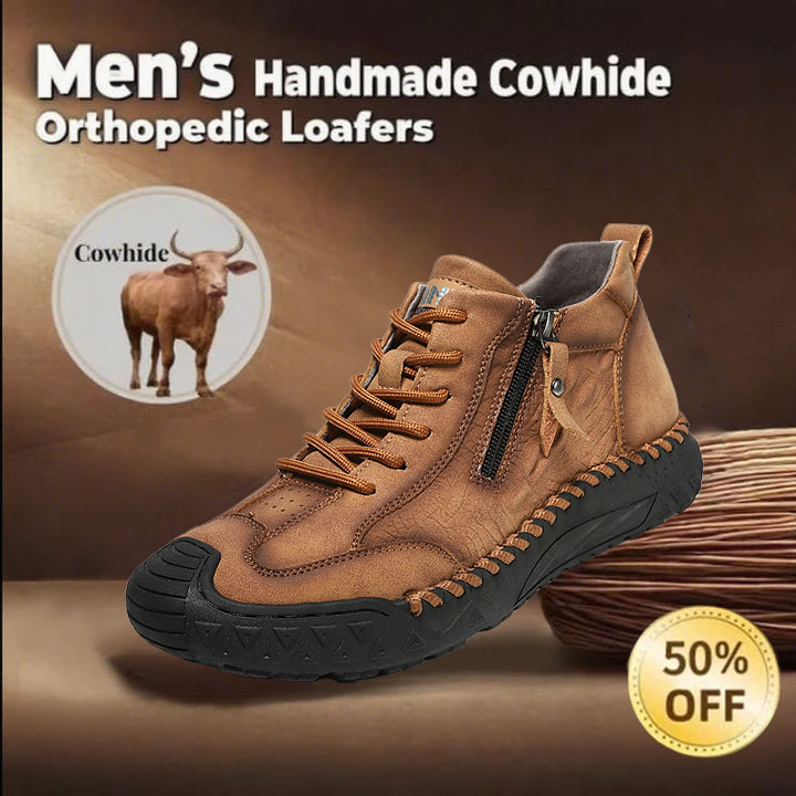 🔥Today 70% OFF🔥Casual leather arch support non-slip wear-resistant high-top loafers