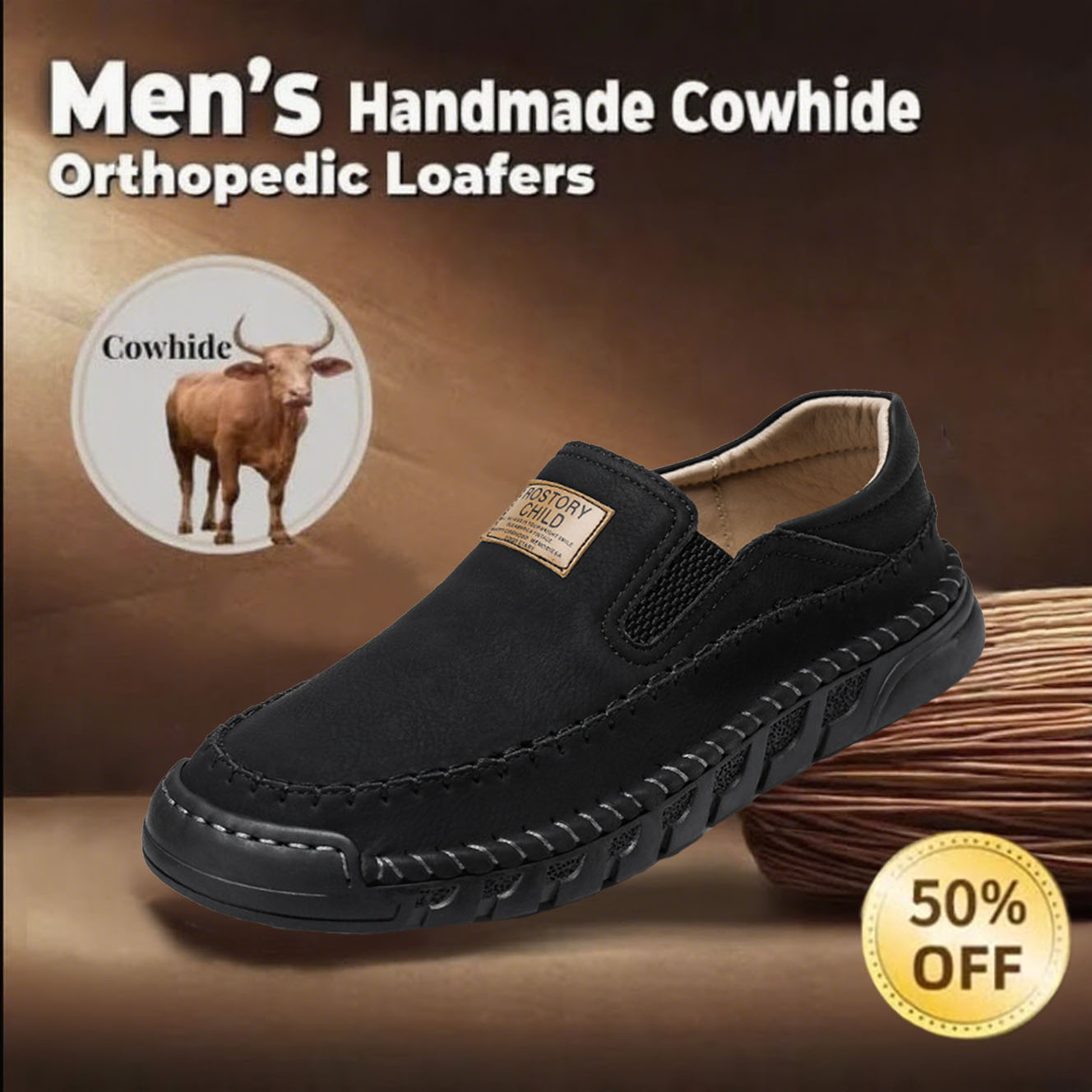 ⏰Limited Time Deal – 70% Off! Men's Casual Walking on Shoes for Bunions