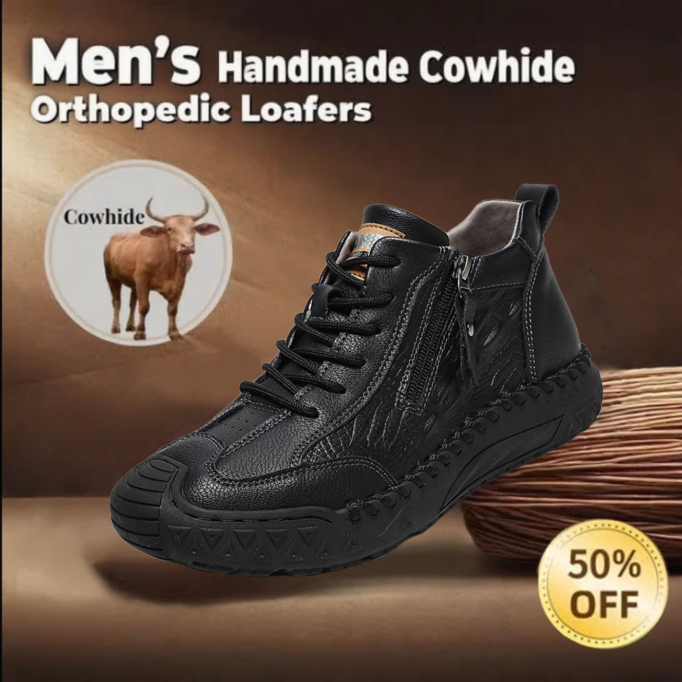 ⏰Limited Time Deal – 60% Off! Men's Casual Walking on Shoes for Bunions