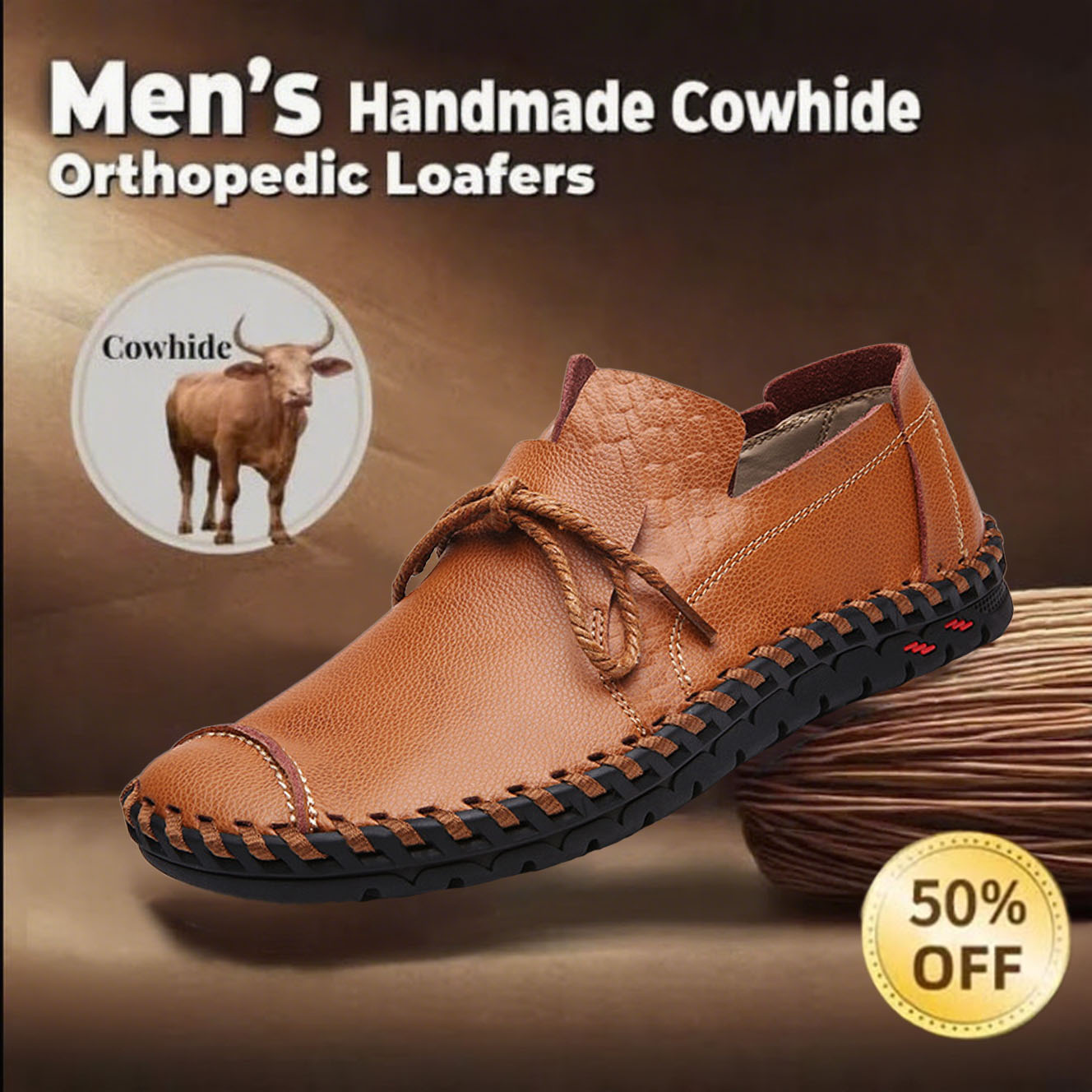 ⏱️50% off - 2025 Newest Men's Orthopedic Leather Loafers