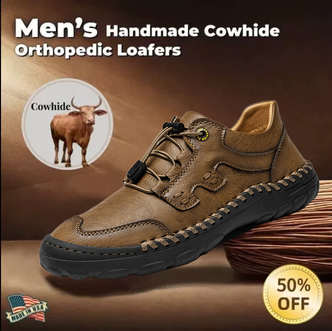 ⏰ 50% off - 2025 Newest Men's Orthopedic Leather Hiking Shoes