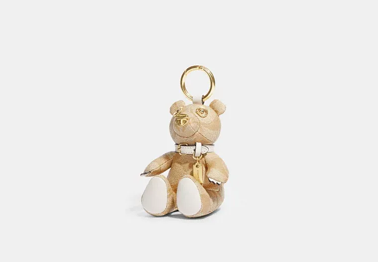 Bear Bag Charm In Signature Canvas