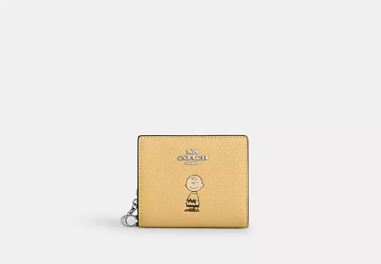 Coach X Peanuts Snap Wallet With Charlie Brown