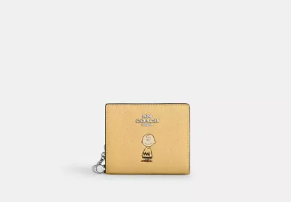 Coach X Peanuts Snap Wallet With Charlie Brown