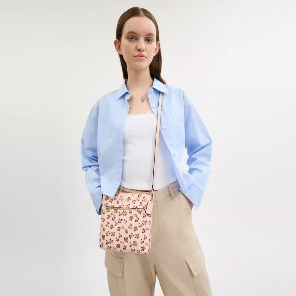 Mini Rowan File Bag With Rose Print