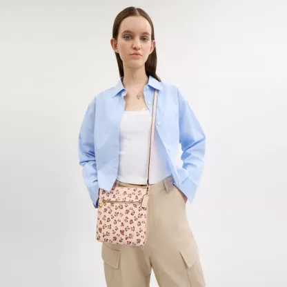 Mini Rowan File Bag With Rose Print