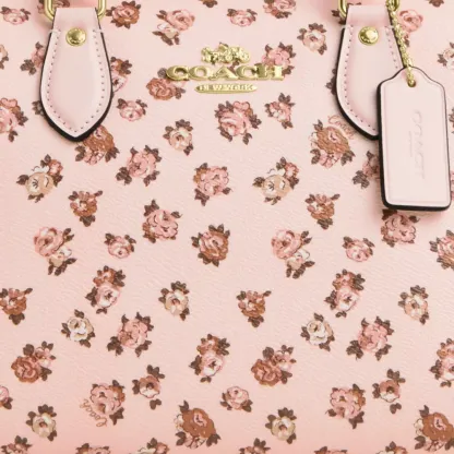 Georgia Satchel Bag With Rose Print