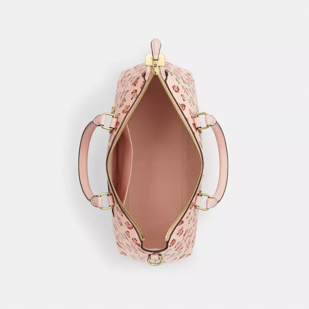 Georgia Satchel Bag With Rose Print