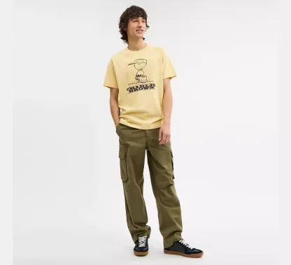 Cothtach X Peanuts Charlie Brown Signature Square T Shirt In Organic Cotton