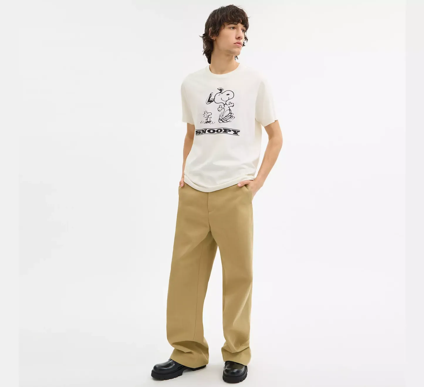 Cothtach X Peanuts Snoopy Signature Square T Shirt In Organic Cotton