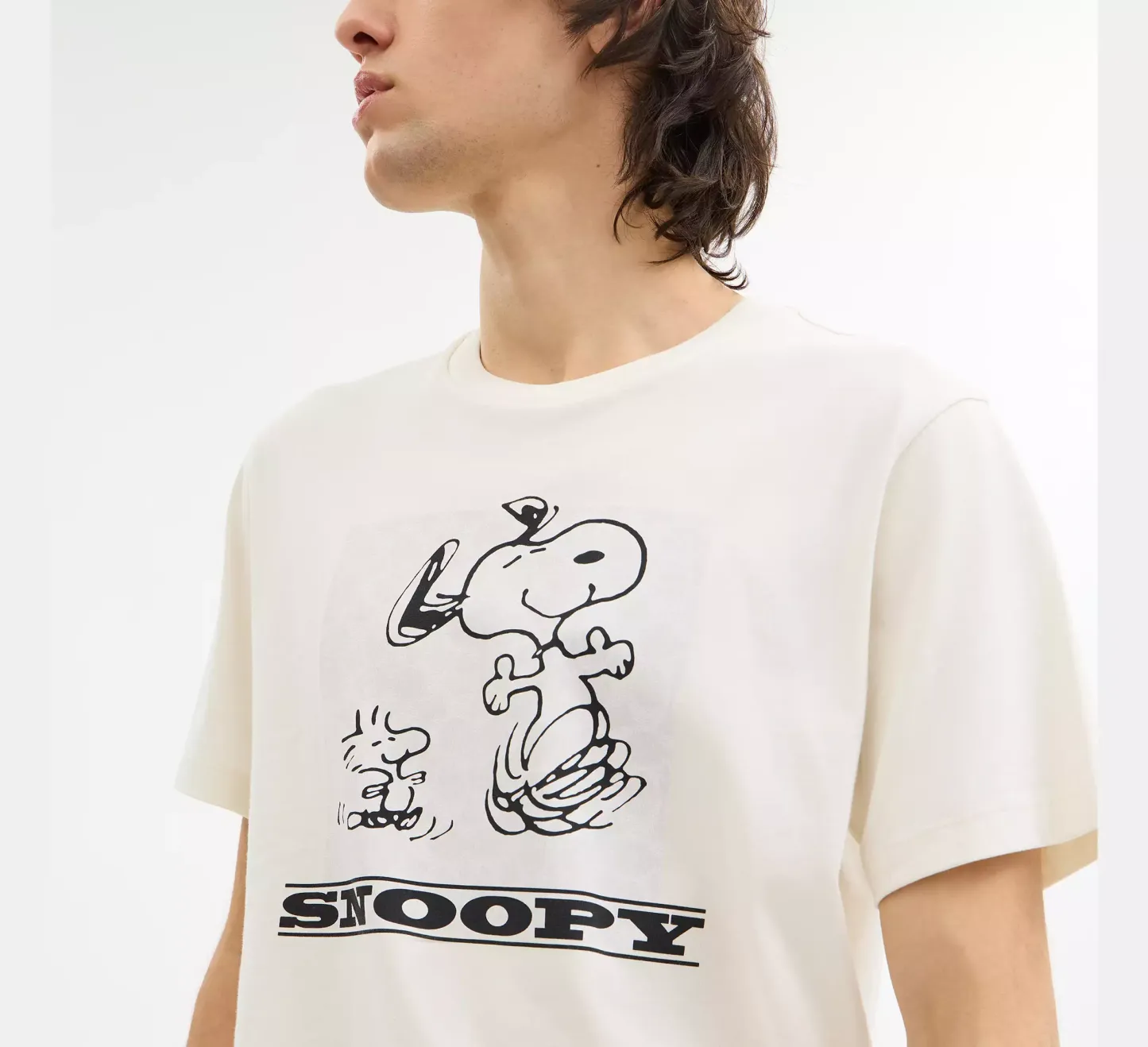 Cothtach X Peanuts Snoopy Signature Square T Shirt In Organic Cotton