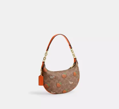 Mini Payton Bag In Signature Canvas With Orange Print