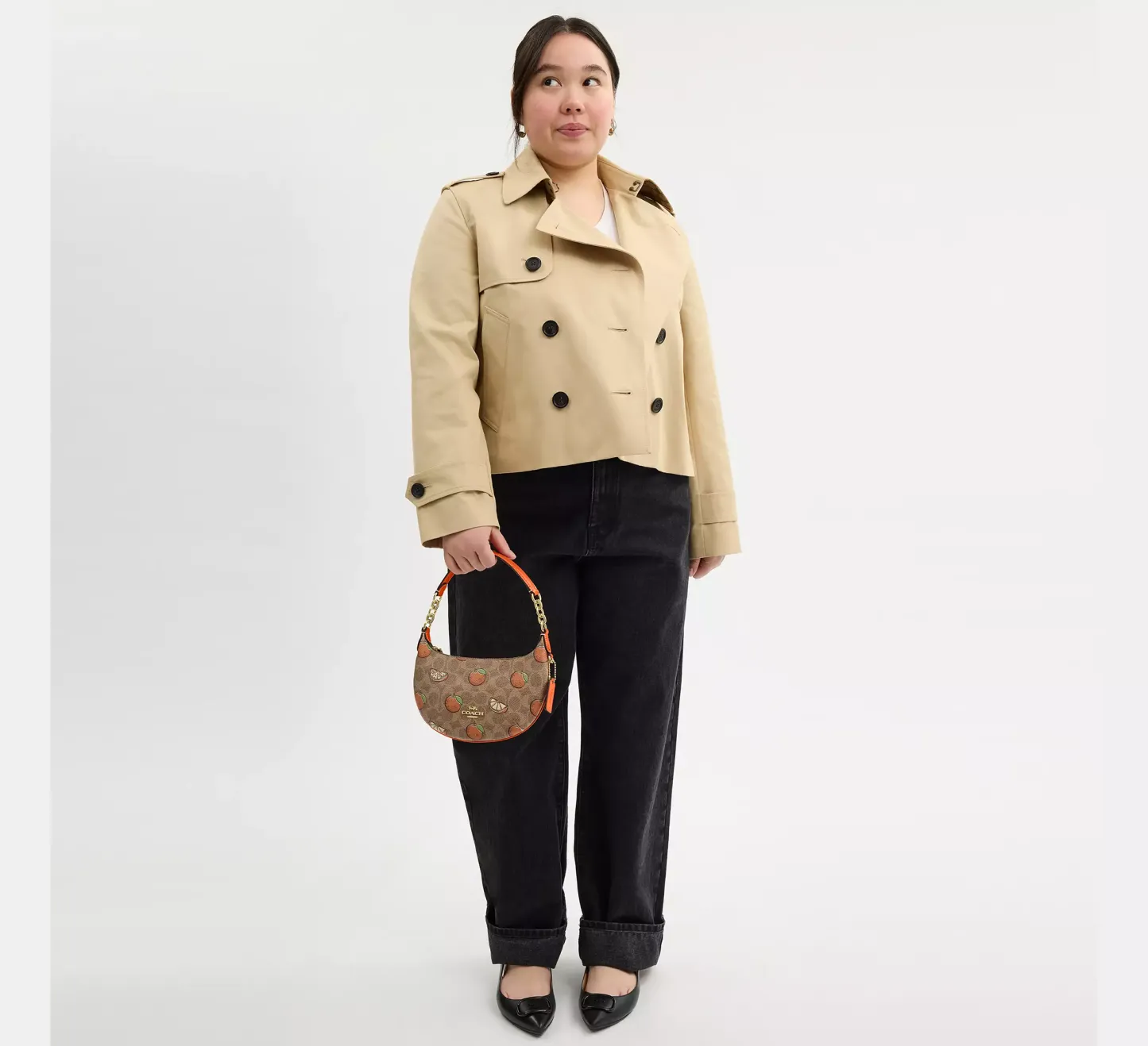 Mini Payton Bag In Signature Canvas With Orange Print