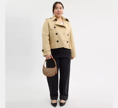 Mini Payton Bag In Signature Canvas With Orange Print