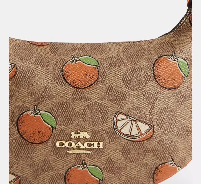Mini Payton Bag In Signature Canvas With Orange Print