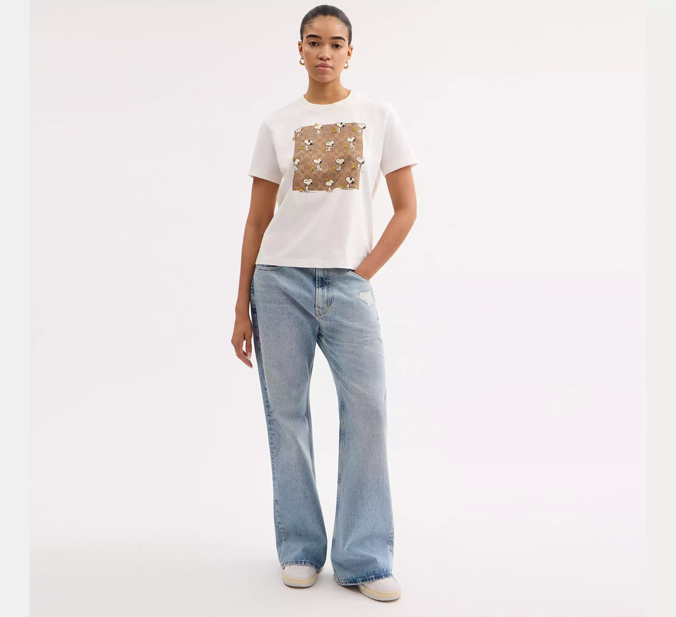 Cothtach X Peanuts Snoopy Signature Square T Shirt In Organic Cotton
