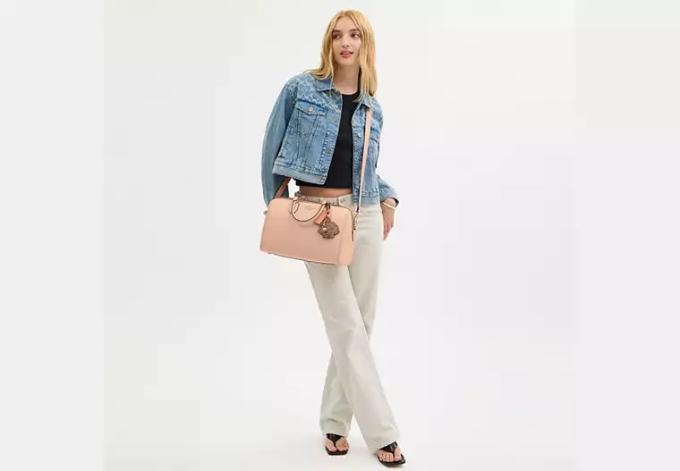 Rowan Large Satchel Bag With Shell Charm