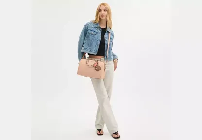 Rowan Large Satchel Bag With Shell Charm