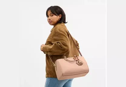 Rowan Large Satchel Bag With Shell Charm