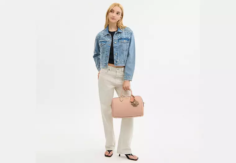 Rowan Large Satchel Bag With Shell Charm