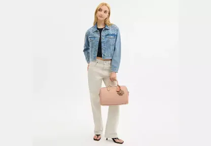 Rowan Large Satchel Bag With Shell Charm