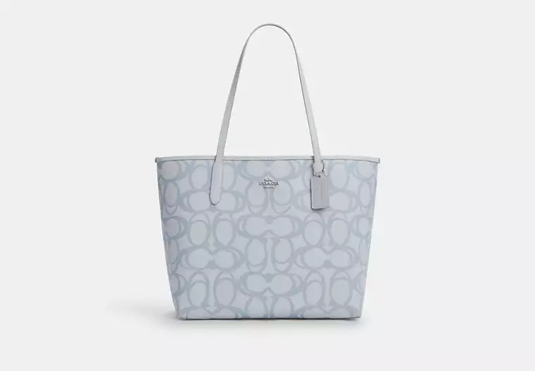 City Tote Bag In Sketch Signature Canvas