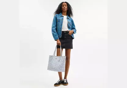 City Tote Bag In Sketch Signature Canvas