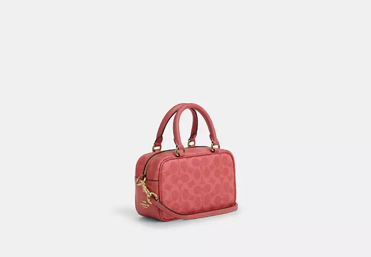 Coach X Peanuts Satchel Crossbody Bag In Signature Canvas With Lucy