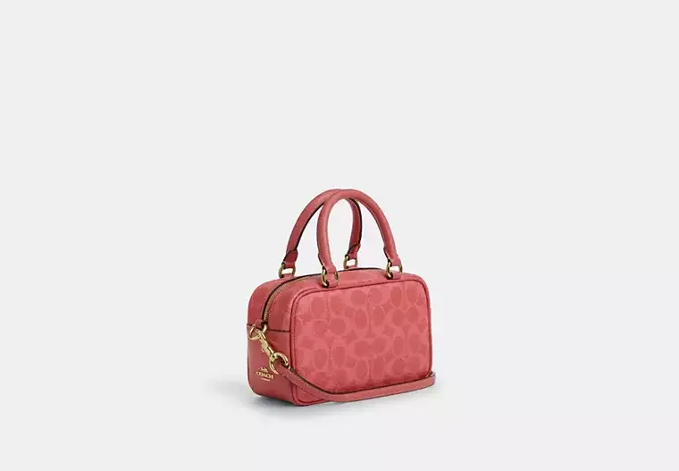 Coach X Peanuts Satchel Crossbody Bag In Signature Canvas With Lucy