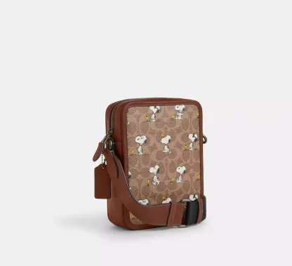 Peanuts Sullivan Crossbody Bag in Signature Canvas with Snoopy Print